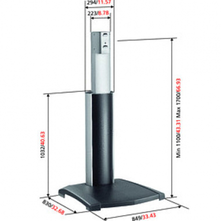 TVskin Trolley Komplettstand