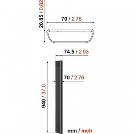 Vogels Cable 8 TV Kabelkanal L�nge 94 cm