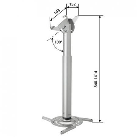 Vogels PPC 280 Deckenkonsole f�r Dachschr�gen H�he 840-1414 mm