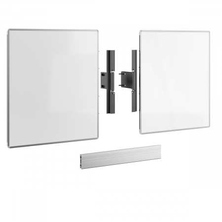 RISE A217 Whiteboard-Set 75 Zoll für motorbetriebenen RISE Display-Lift, Boden-Wand-Lösung schwarz