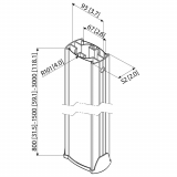 Vogels Connect-it PUC 2515 Rohr, 150 cm