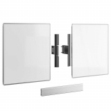 RISE A218 Whiteboard-Set 86 Zoll für motorbetriebenen RISE Display-Lift, Boden-Wand-Lösung schwarz