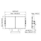 RISE A216 Whiteboard-Set 65 Zoll für motorbetriebenen RISE Display-Lift, Boden-Wand-Lösung schwarz