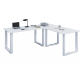 VCM Eck-Schreibtisch Lona 130x130x50 X-Füße Sonoma-Eiche