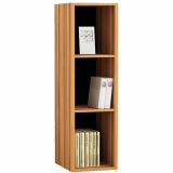 VCM CD-DVD-Sammel-Regal Mendas 3-fach Kern-Nußbaum