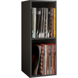 VCM Schallplatten-Regal Platto 2-fach Schwarz