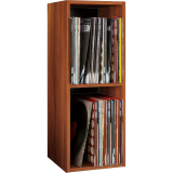 VCM Schallplatten-Regal Platto 2-fach Kern-Nußbaum