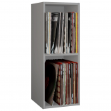 VCM Schallplatten-Regal Platto 2-fach Grau