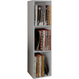 VCM Schallplatten-Regal Platto 3-fach Grau