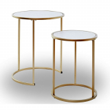 Jahnke Sol By Side Couchtisch-Set, Gold