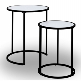 Jahnke Sol By Side Couchtisch-Set, Schwarz