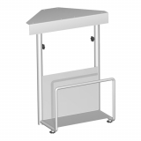 CPU-Halter unter Tischplatte zu montieren, 125-225x380x470-520, Lichtgrau