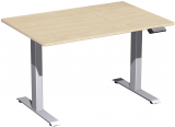 Elektro-Hubtisch höhenverstellbar, 1200x800x730-1230, Ahorn/Silber