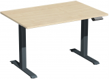Elektro-Hubtisch höhenverstellbar, 1200x800x730-1230, Ahorn/Anthrazit