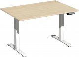 Elektro-Hubtisch höhenverstellbar, 1200x800x730-1230, Ahorn/Weiß