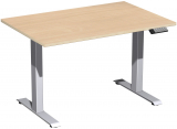 Elektro-Hubtisch höhenverstellbar, 1200x800x730-1230, Buche/Silber