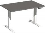 Elektro-Hubtisch höhenverstellbar, 1200x800x730-1230, Onyx/Weiß