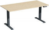 Elektro-Hubtisch höhenverstellbar, 1600x800x730-1230, Ahorn/Anthrazit