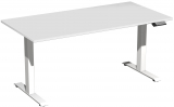 Elektro-Hubtisch höhenverstellbar, 1600x800x730-1230, Lichtgrau/Weiß