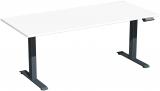 Elektro-Hubtisch höhenverstellbar, 1600x800x730-1230, Weiß/Anthrazit