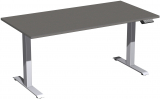 Elektro-Hubtisch höhenverstellbar, 1600x800x730-1230, Onyx/Silber