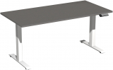 Elektro-Hubtisch höhenverstellbar, 1600x800x730-1230, Onyx/Weiß