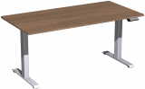 Elektro-Hubtisch höhenverstellbar, 1600x800x730-1230, Nussbaum/Silber