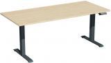Elektro-Hubtisch höhenverstellbar, 1800x800x730-1230, Ahorn/Anthrazit