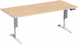 Elektro-Hubtisch höhenverstellbar, 1800x800x730-1230, Buche/Weiß