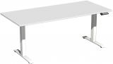 Elektro-Hubtisch höhenverstellbar, 1800x800x730-1230, Lichtgrau/Weiß
