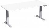 Elektro-Hubtisch höhenverstellbar, 1800x800x730-1230, Weiß/Silber