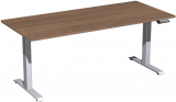Elektro-Hubtisch höhenverstellbar, 1800x800x730-1230, Nussbaum/Silber
