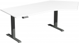 Elektro-Hubtisch 135Grd rechts höhenverstellbar, 2166x1130x730-1230, Weiß/Anthrazit