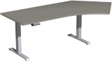 Elektro-Hubtisch 135Grd rechts höhenverstellbar, 2166x1130x730-1230, Onyx/Silber