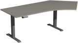 Elektro-Hubtisch 135Grd rechts höhenverstellbar, 2166x1130x730-1230, Onyx/Anthrazit
