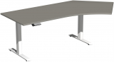 Elektro-Hubtisch 135Grd rechts höhenverstellbar, 2166x1130x730-1230, Onyx/Weiß