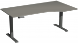 Elektro-Hubtisch rechts höhenverstellbar, 1800x1000x730-1230, Onyx/Anthrazit