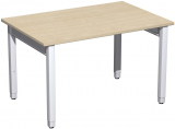 Schreibtisch höhenverstellbar, 1200x800x680-860, Ahorn/Silber