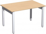 Schreibtisch höhenverstellbar, 1200x800x680-860, Buche/Silber