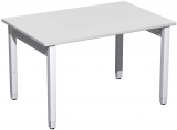 Schreibtisch höhenverstellbar, 1200x800x680-860, Lichtgrau/Silber