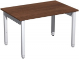 Schreibtisch höhenverstellbar, 1200x800x680-860, Nussbaum/Silber