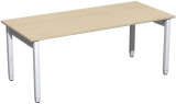 Schreibtisch höhenverstellbar, 1800x800x680-860, Ahorn/Silber