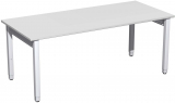 Schreibtisch höhenverstellbar, 1800x800x680-860, Lichtgrau/Silber