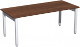 Schreibtisch höhenverstellbar, 1800x800x680-860, Nussbaum/Silber