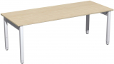 Schreibtisch höhenverstellbar, 2000x800x680-860, Ahorn/Silber