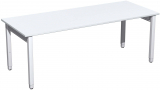Schreibtisch höhenverstellbar, 2000x800x680-860, Weiß/Silber