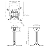 PPC 1585W Projektor-Deckenhalterung