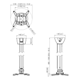 PPC 1585W Projektor-Deckenhalterung