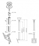 CT242222S Bildschirm Deckenhalterung