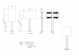 OFM LG 55XE4F/55XE3P Bodenständer für den Außenbereich